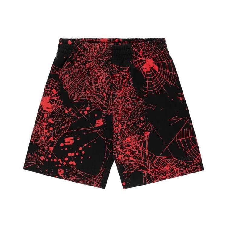 Sp5der Aop Web V2 Sweatshort Black
