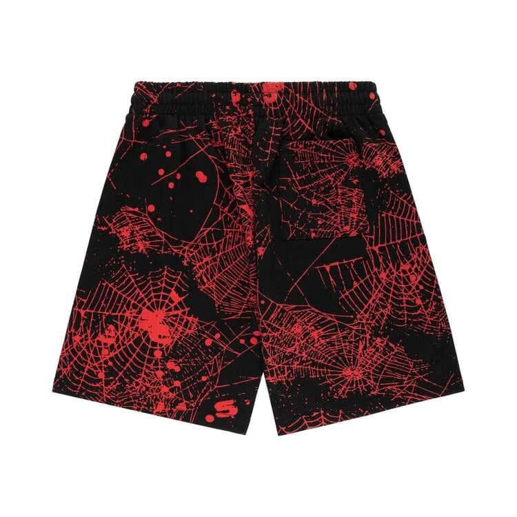 Sp5der Aop Web V2 Sweatshort Black