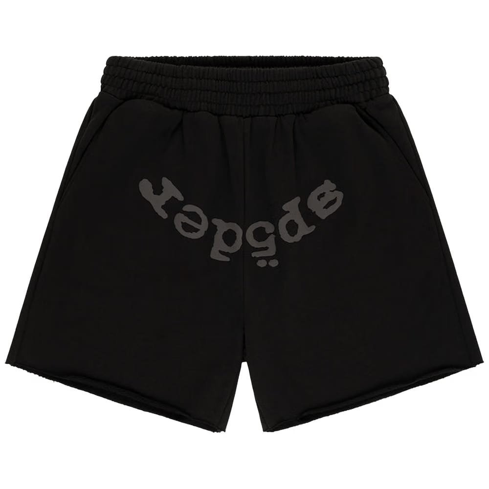 Sp5der OG Web V2 Phantom Sweatshort Black