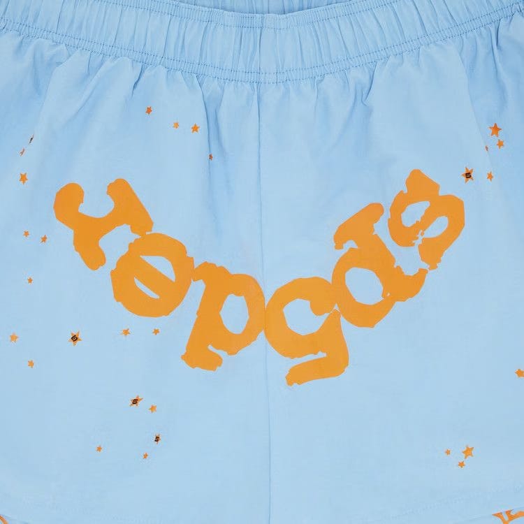 Sp5der OG Web Double Layer Shorts Light Blue