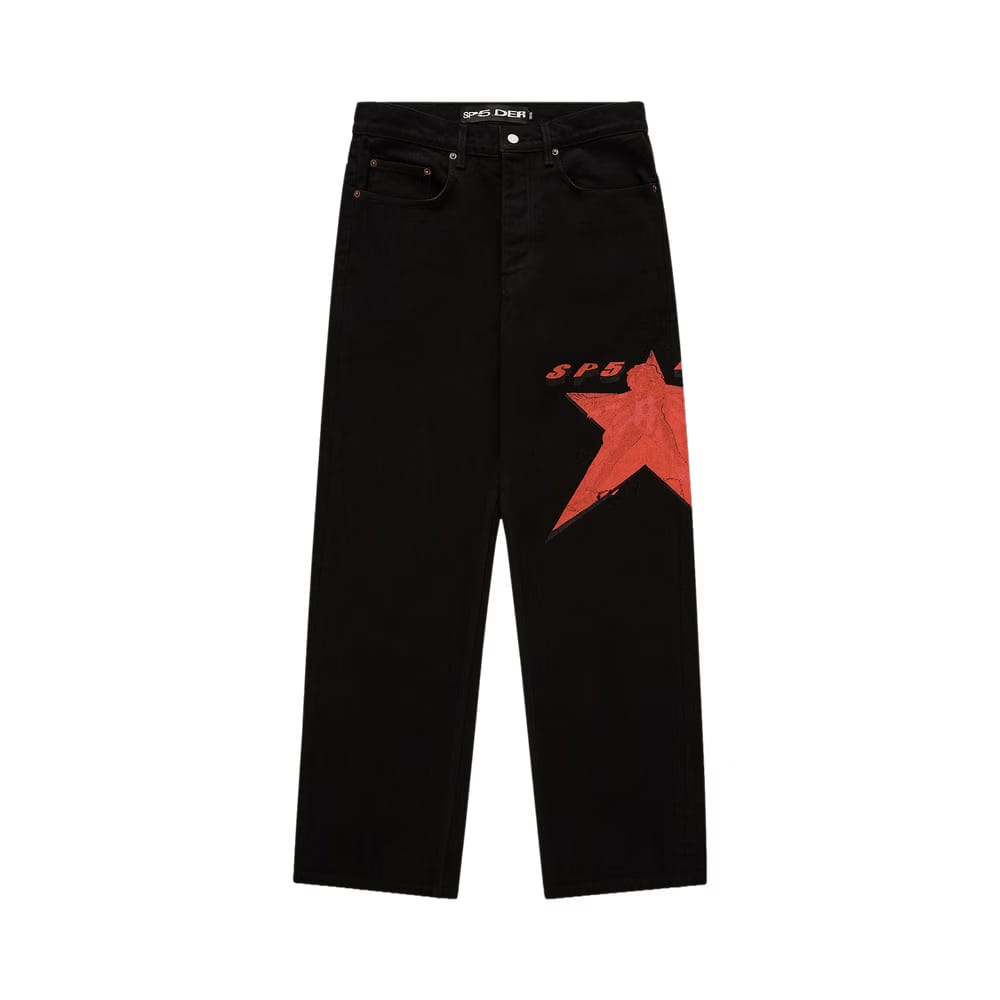 Sp5der Star Girl Denim Black