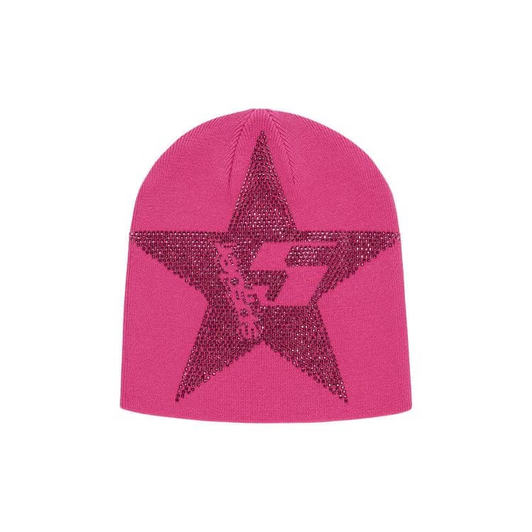 Sp5der Star Rhinestone Skully Pink