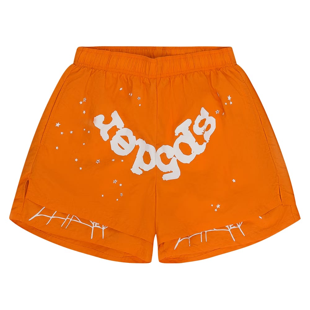 Sp5der OG Web Double Layer Shorts Orange