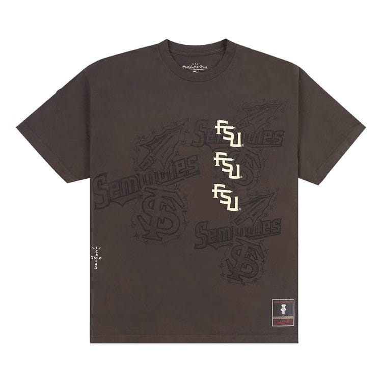 Cactus Jack by Travis Scott x Mitchell & Ness Florida State University Seal T-Shirt Brown