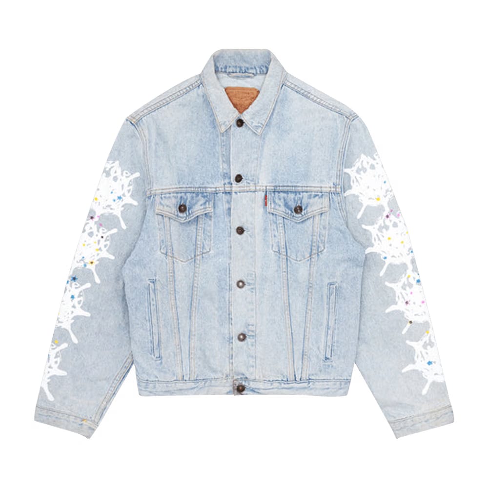 Sp5der Vintage Web Trucker Jacket Denim