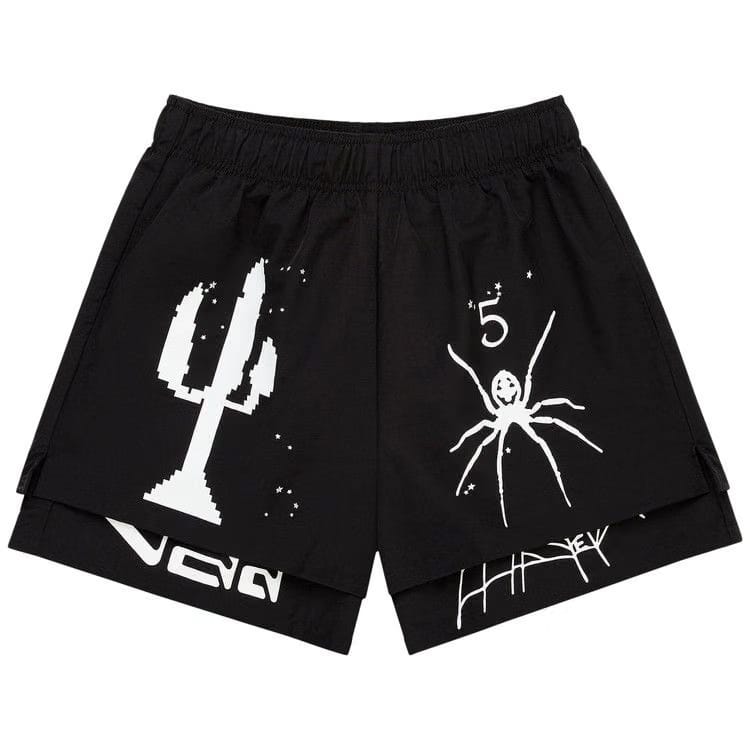 Sp5der VAA Double Layer Shorts Black