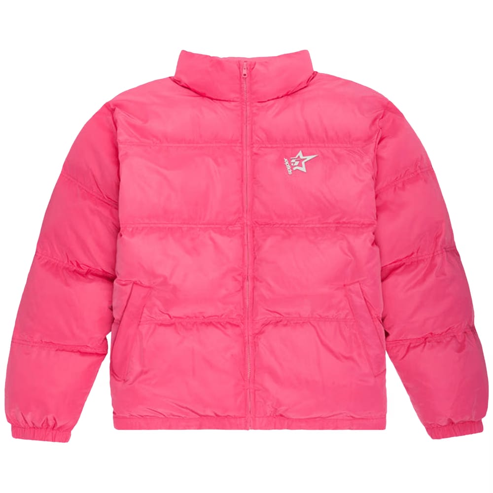 Sp5der 5Star Puffer Jacket Pink