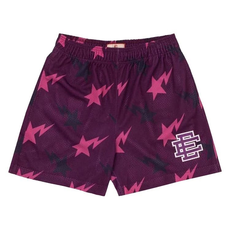 Eric Emanuel x BAPE Miami Basic Shorts Purple/Pink
