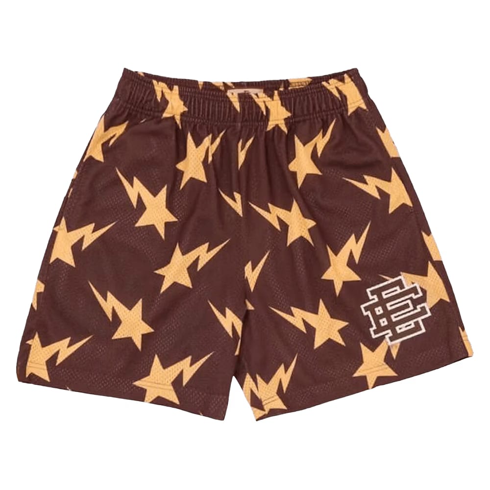 Eric Emanuel x BAPE Miami Basic Shorts Brown/Yellow