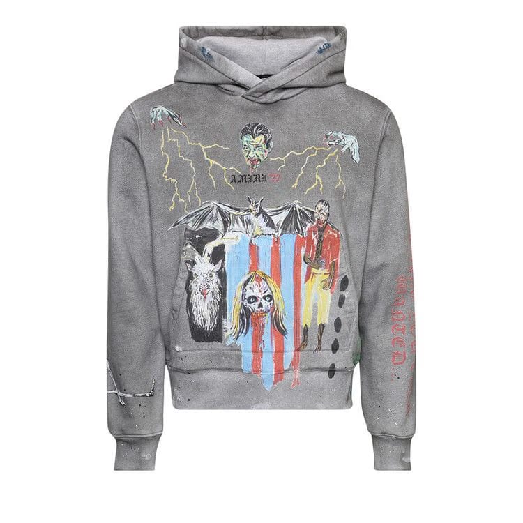 Amiri x Wes Lang Blood 38 Hoodie Heather Grey