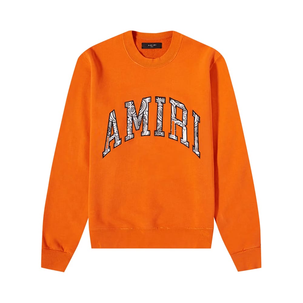 Amiri Bandana Applique Crew Orange/White