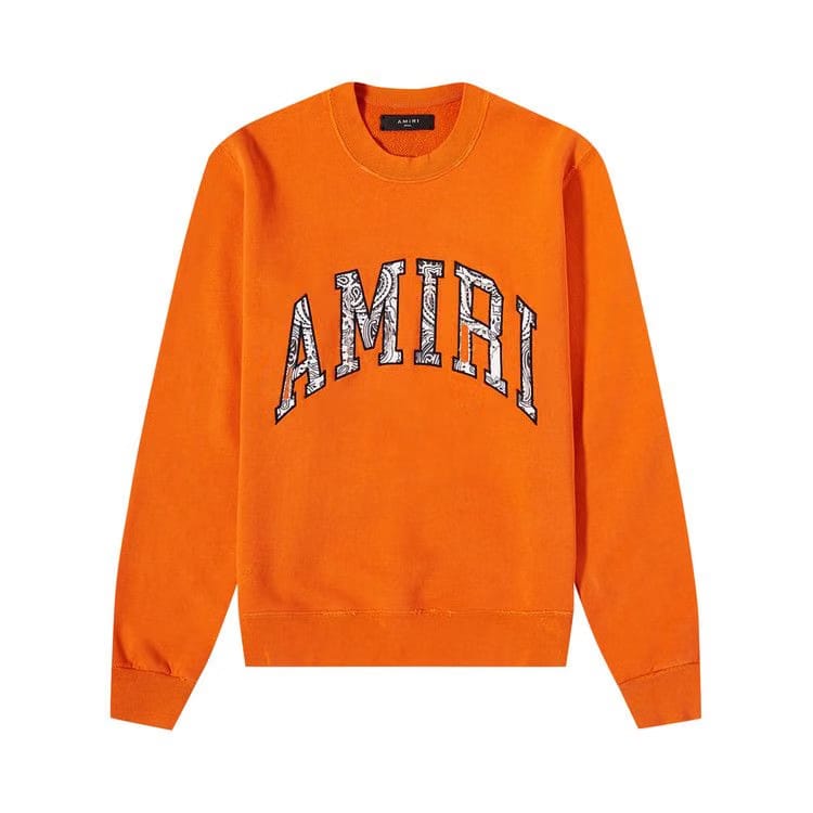 Amiri Bandana Applique Crew Orange/White