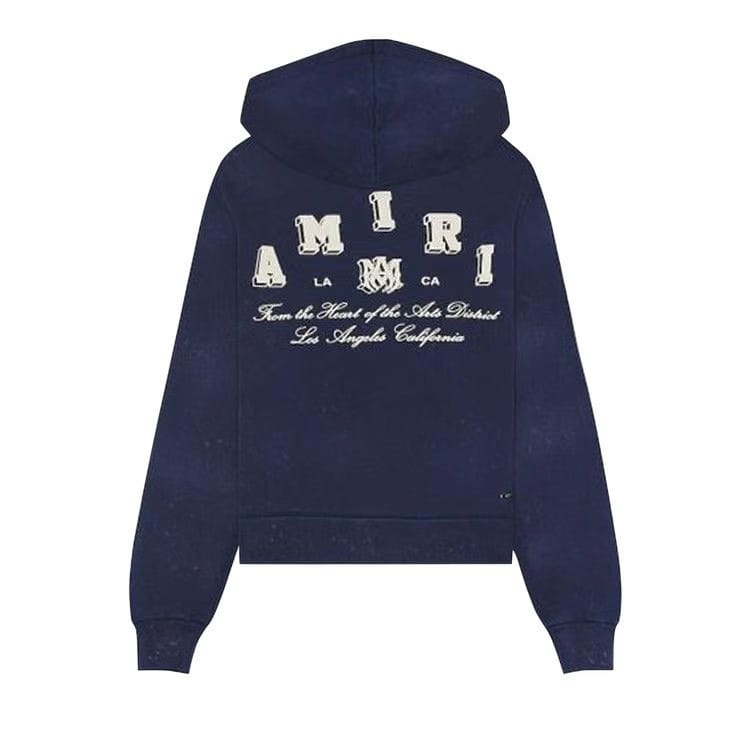 Amiri Vintage Collegiate Zip Hoodie Blue