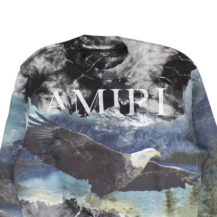 Amiri Eagle Bleach Out Crewneck Multicolor