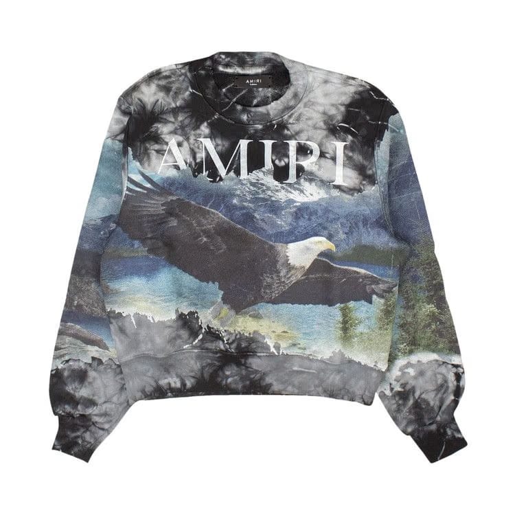 Amiri Eagle Bleach Out Crewneck Multicolor