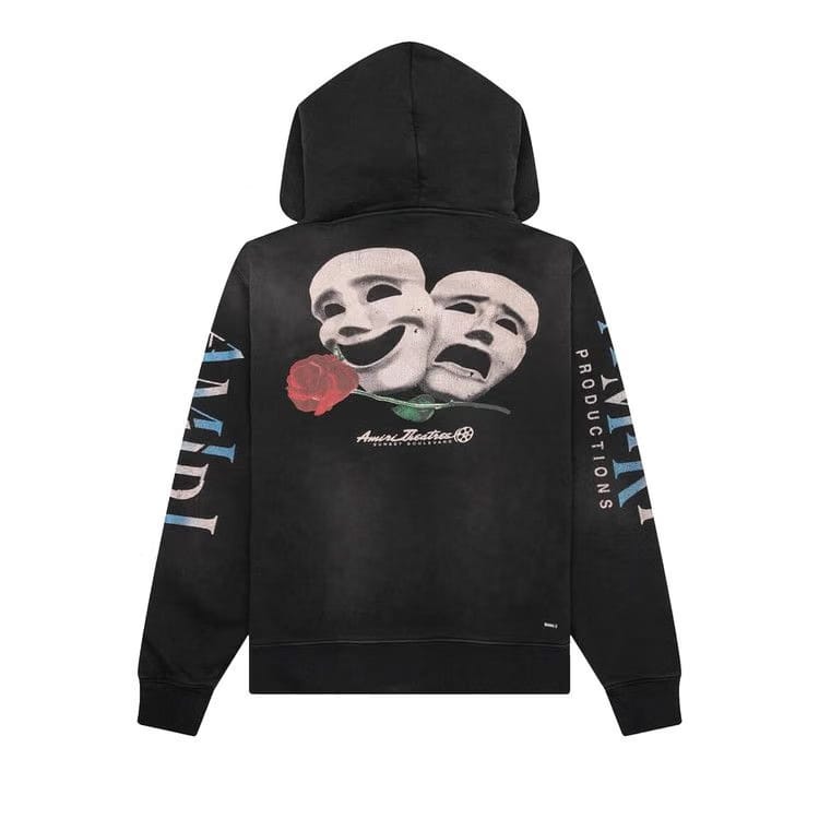 Amiri Theatre Masks Hoodie Black
