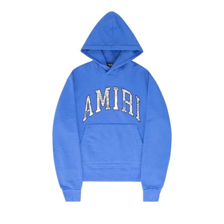 Amiri Bandana Appliqué Hoodie Blue/White