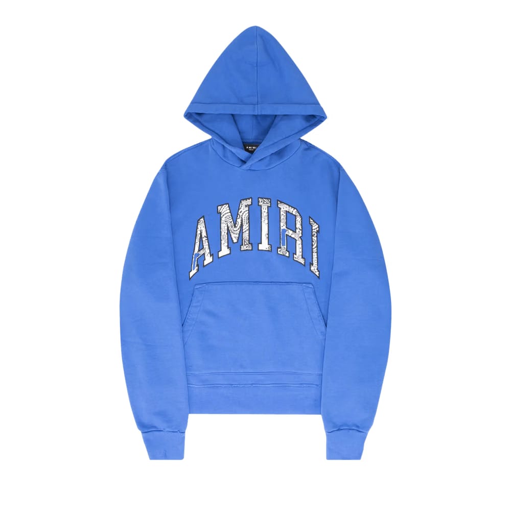 Amiri Bandana Appliqué Hoodie Blue/White