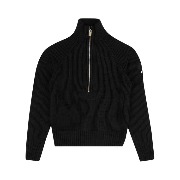 Moncler Knit Zip Up Sweater Jacket Black