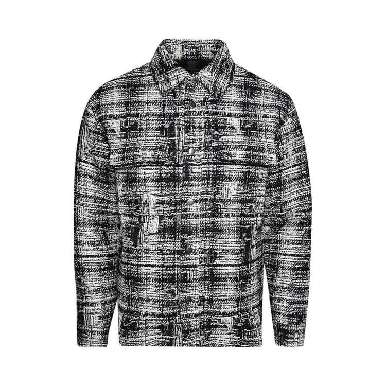 Amiri Tweed Padded Overshirt Black/White