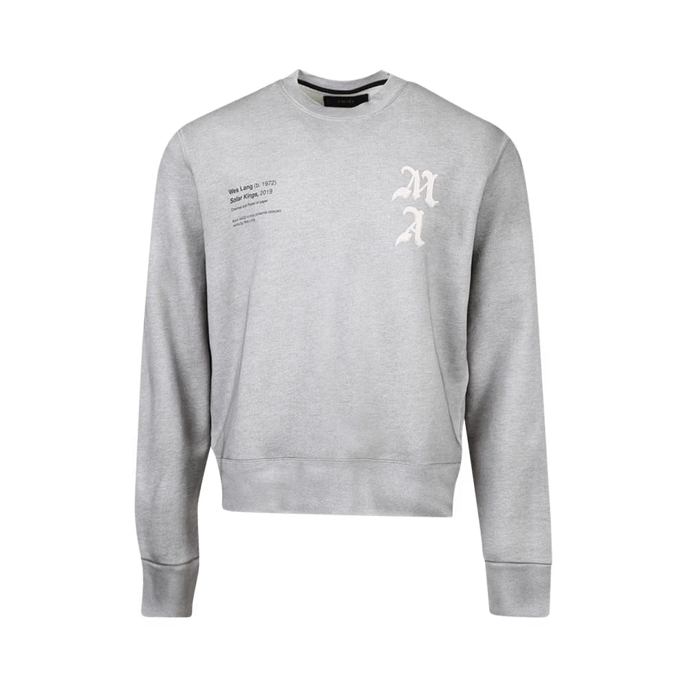 Amiri x Wes Lang Solar Kings Crew Heather Grey