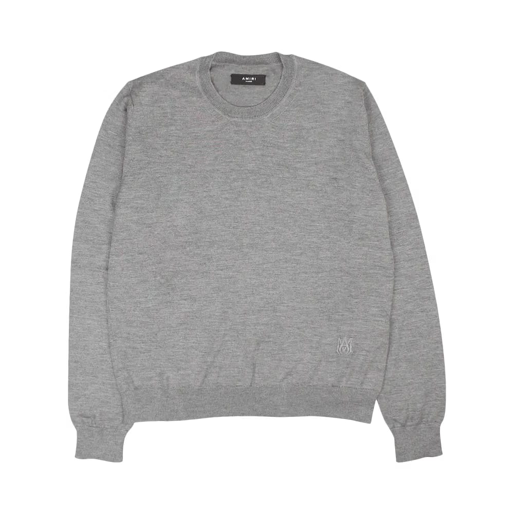 Amiri Embroidered Crew Grey