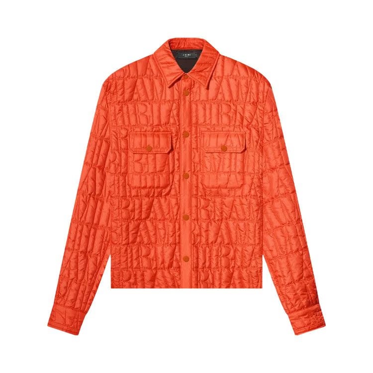 Amiri Quilted Logo Overshirt Orange