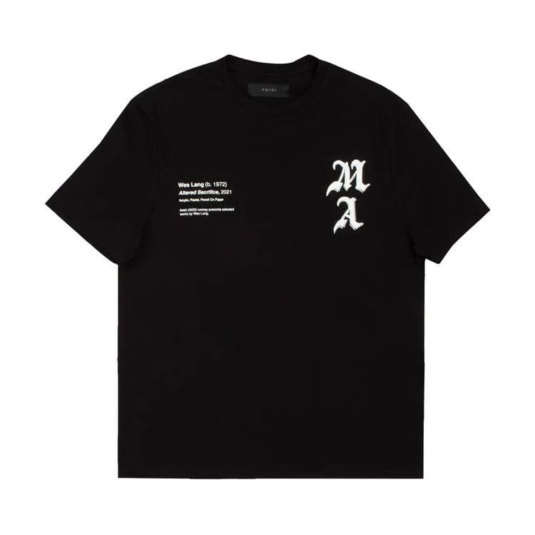 Amiri Wes Lang Checker Skull T-Shirt Black