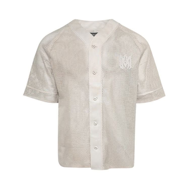 Amiri MA Perforated Baseball Shirt Birch