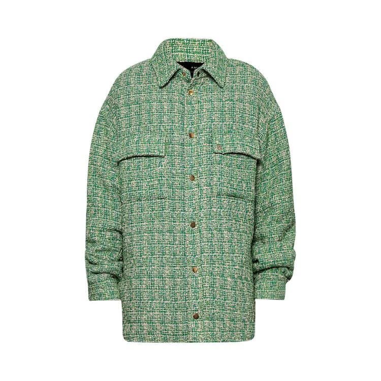Amiri Boucle Padded Overshirt Palm Green