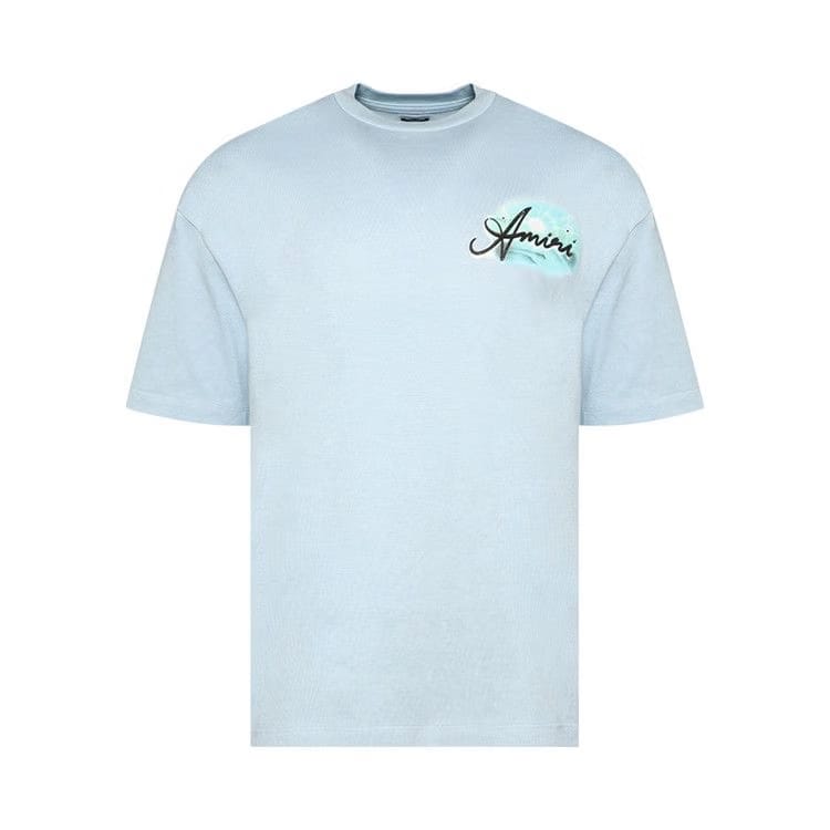 Amiri Airbrush Oversized T-Shirt Cerulean