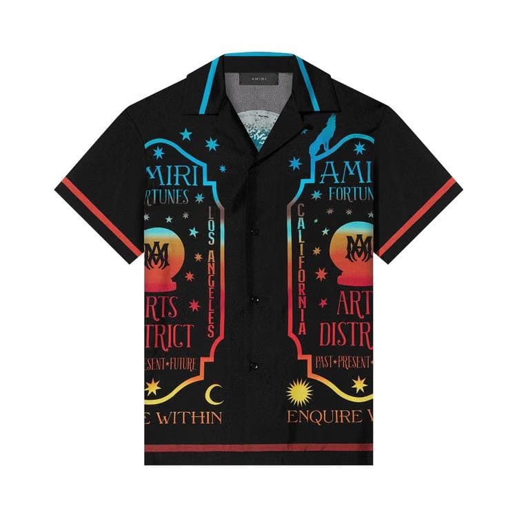 Amiri Fortune Bowling Shirt Black