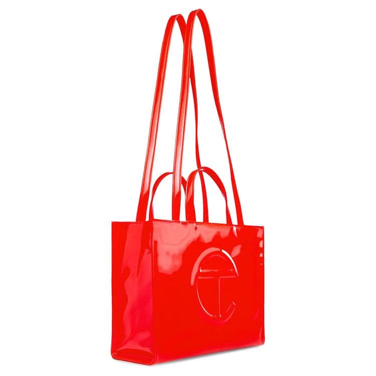 Telfar Medium Shopping Bag Red Patent