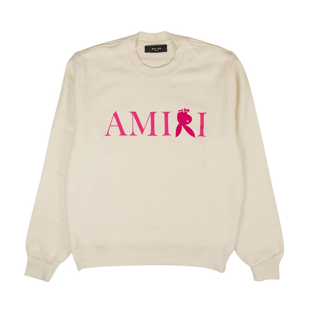 Amiri Reverse Bunny Crewneck White