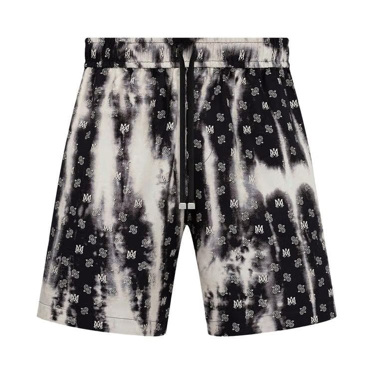 Amiri Bleached MA Paisley Silk Shorts Black