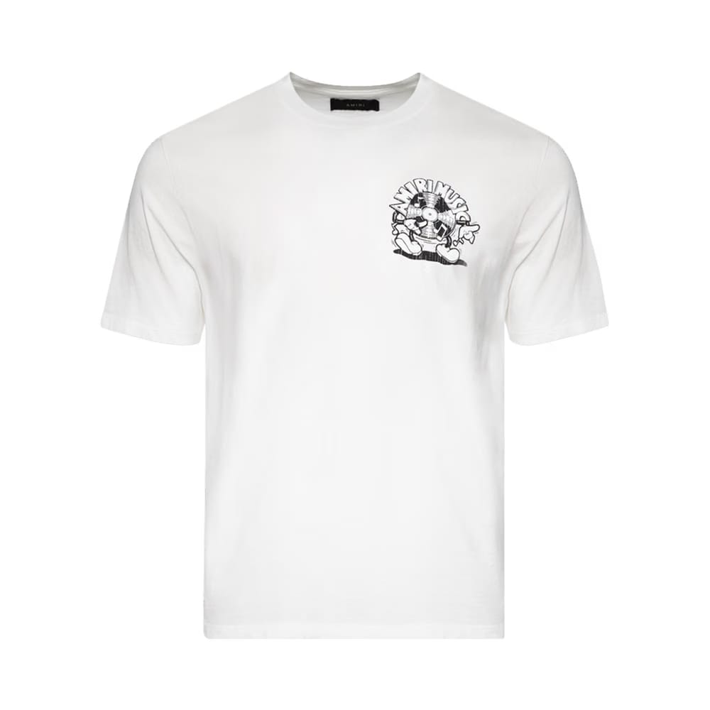 Amiri Music Record T-Shirt Ivory