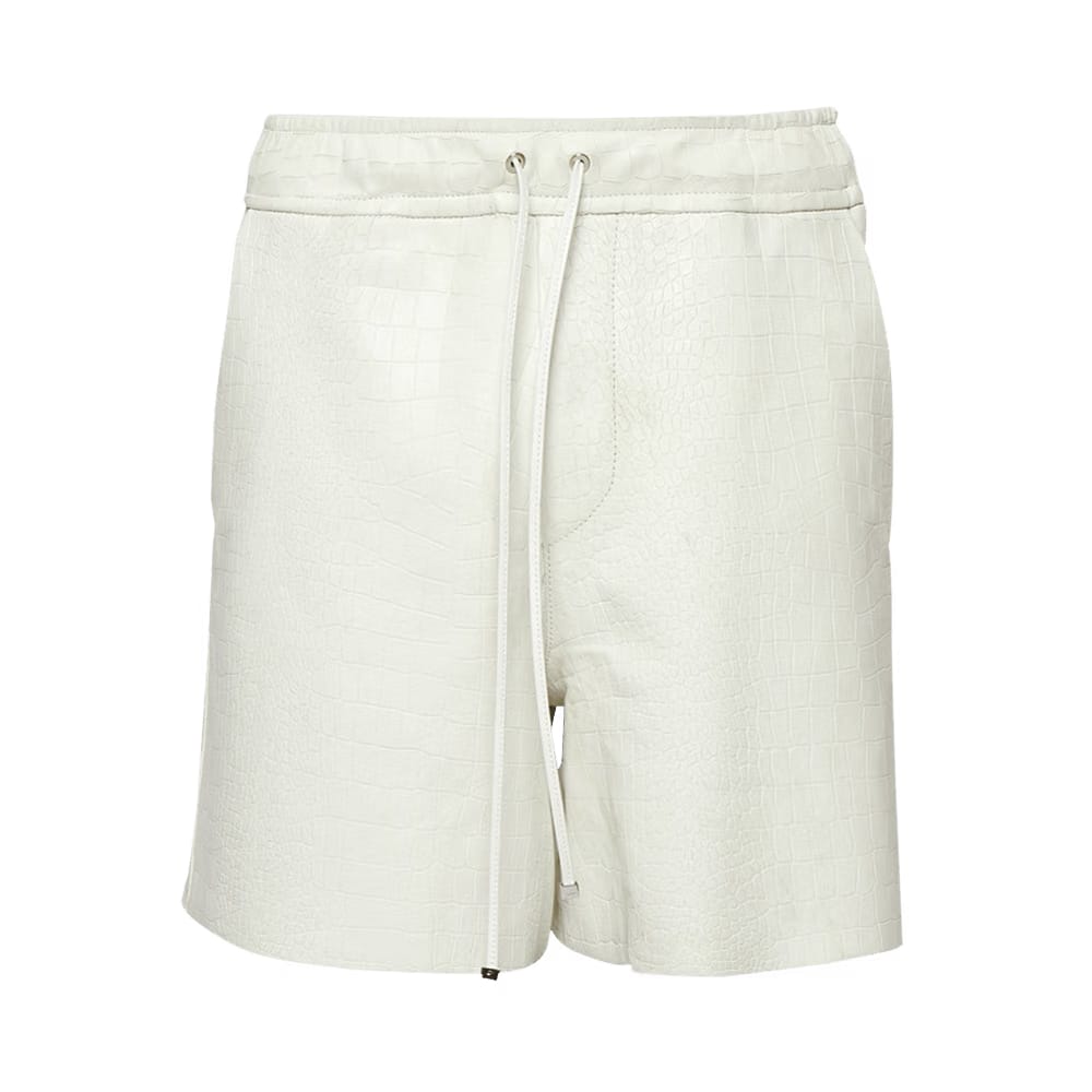 Amiri Croc Shorts White