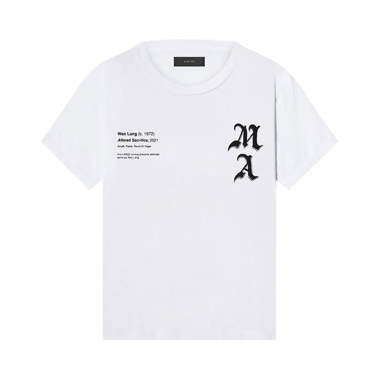 Amiri x Wes Lang Checker Skull T-Shirt White