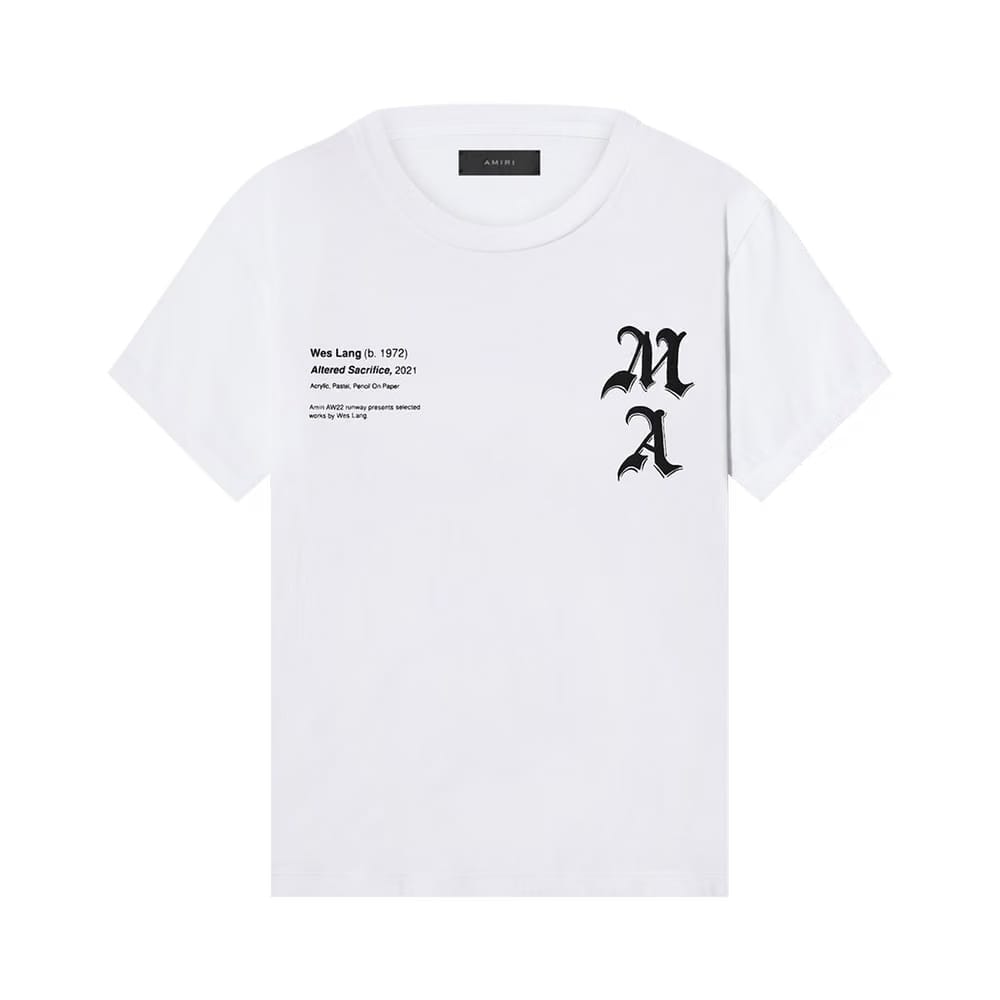 Amiri x Wes Lang Checker Skull T-Shirt White