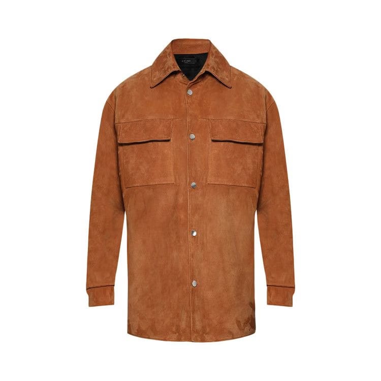 Amiri MA Quad Suede Overshirt Golden Coast