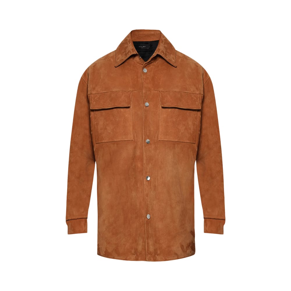 Amiri MA Quad Suede Overshirt Golden Coast