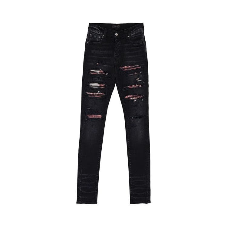 Amiri Tie Dye Bandana Thrasher Jeans Aged Black