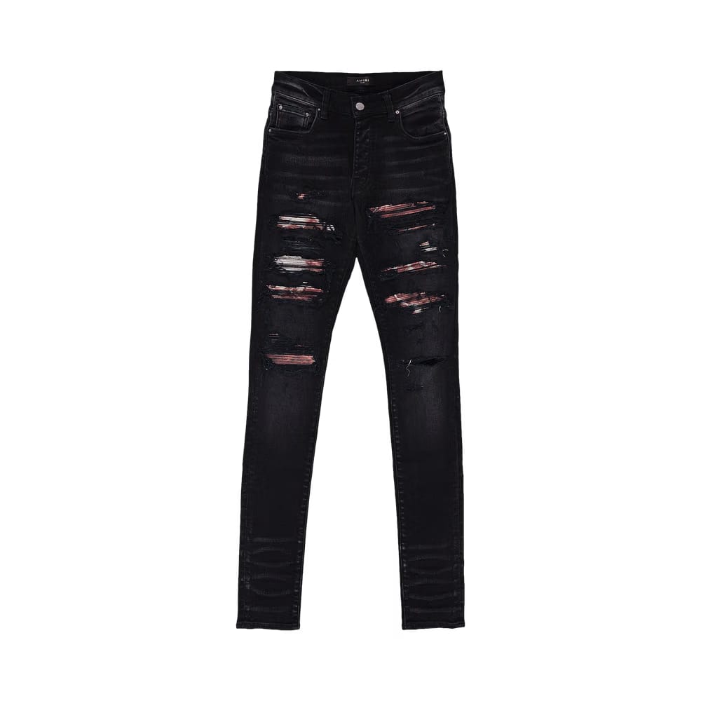 Amiri Tie Dye Bandana Thrasher Jeans Aged Black