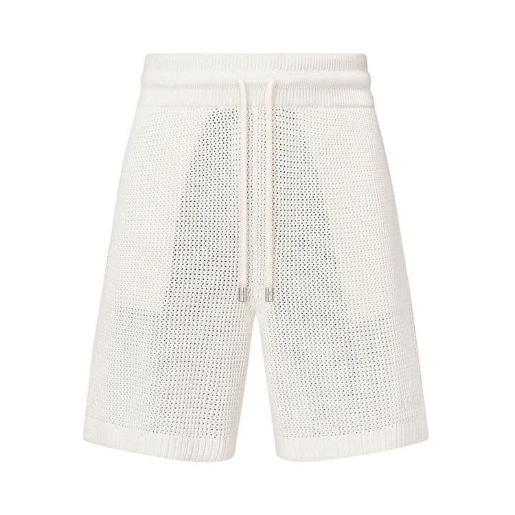 Amiri Crochet Mesh Shorts Ivory