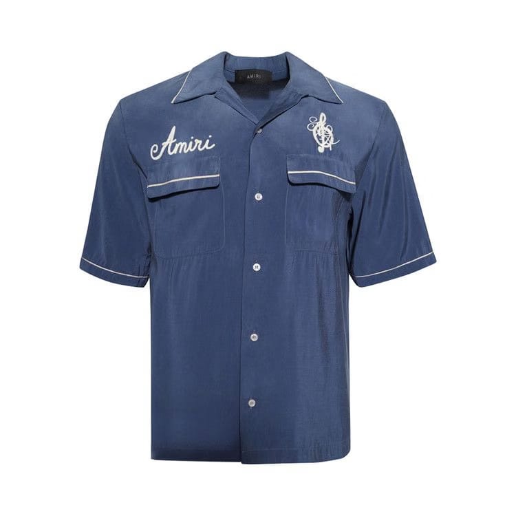 Amiri Saturday Night Camp Shirt Navy