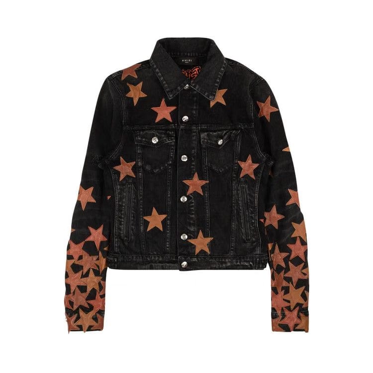 Amiri Chemist Denim Trucker Jacket Black/Orange