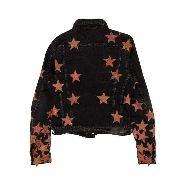 Amiri Chemist Denim Trucker Jacket Black/Orange