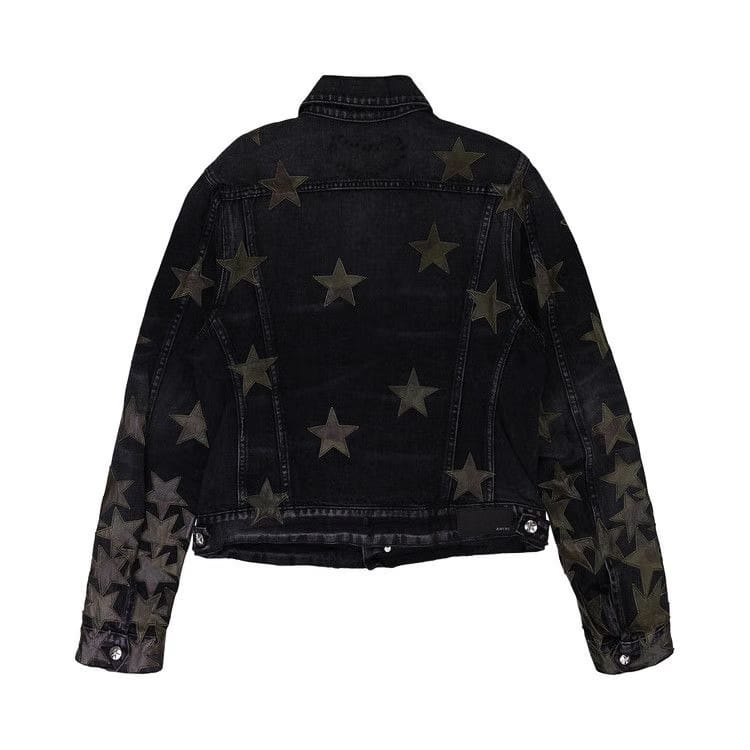Amiri Chemist Trucker Denim Jackets Aged Black