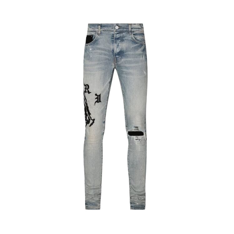 Amiri x Wes Lang Reaper Logo Jean Clay Indigo