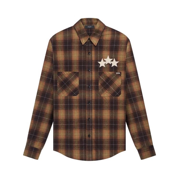 Amiri Star Leather Flannel Chai Tea
